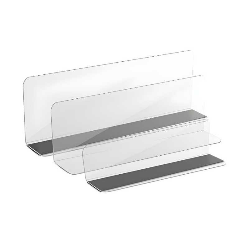 Séparateur d'Étagères Magnétique en PVC à Usage Multiple 28*12 CM - Transparent — ECO · Smarty Paris 18e